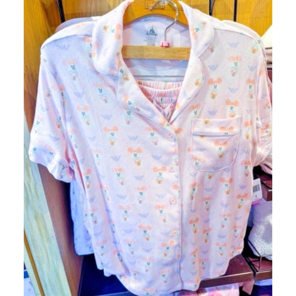 2026 Disney Parks Halloween Cutie Ghost Mickey Pajamas Set 3X SOFT Pink